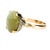 GIA-certified 9.46 carat oval cabochon untreated Chrysoberyl Cats Eye ring in 14K yellow gold featuring greenish yellow...