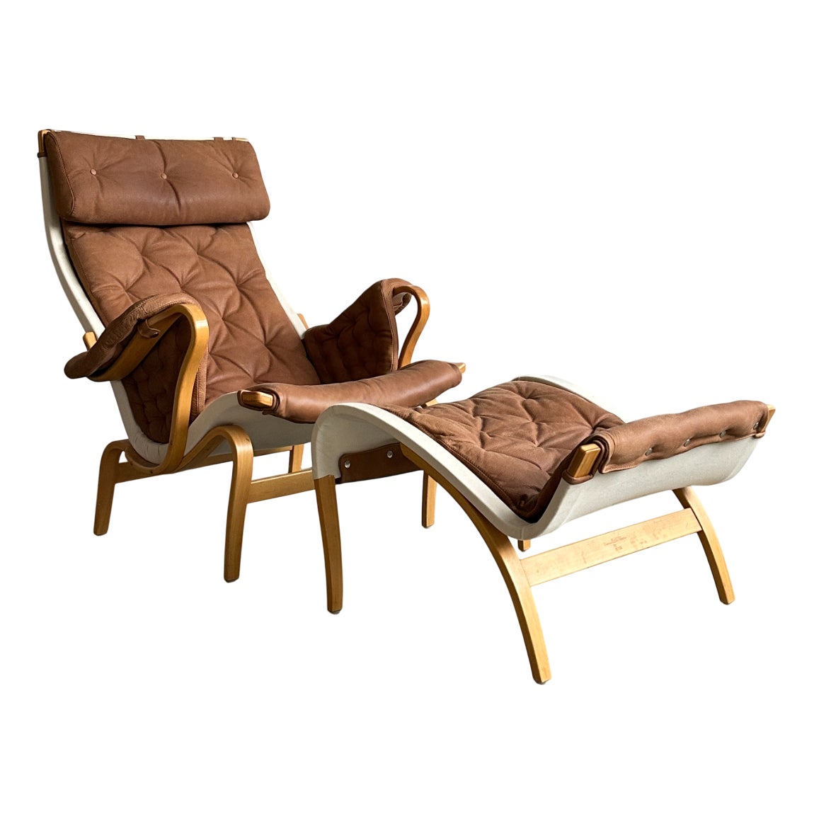 ブルーノ マットソン pernilla 69 DUX ペニーラ オットマンのみ Set of Pernilla 69 Brown Lounge Chair and Ottoman with