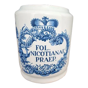Holland Delft Fine Ceramic Lidded Apothecary Jar