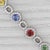 15.62ctw Multicolor Sapphire Diamond Tennis Bracelet 18k White Gold 6.75" For Sale - Image 9 of 10