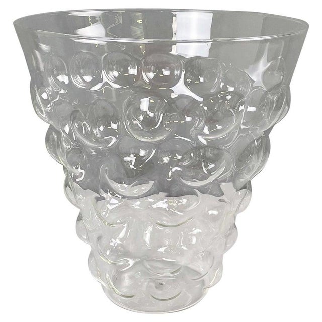 Modern Italian Glass Vase with Glass Bubble by Roberto Faccioli, 1990s For Sale - Image 8 of 8