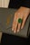 Bochic “Capri” Vintage Natural Retro Emerald Ring Set In 18K Gold & Silver For Sale - Image 4 of 12
