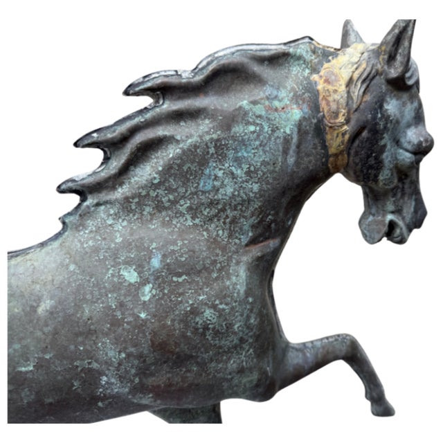 American 19th Century Patchen Horse Weathervane, Attributed to W. A. Snow Iron Works, Boston, Ca. 1880s For Sale - Image 3 of 10
