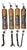 Vintage Chinese set of 4 Carver Bamboo Wrist Rests For Sale