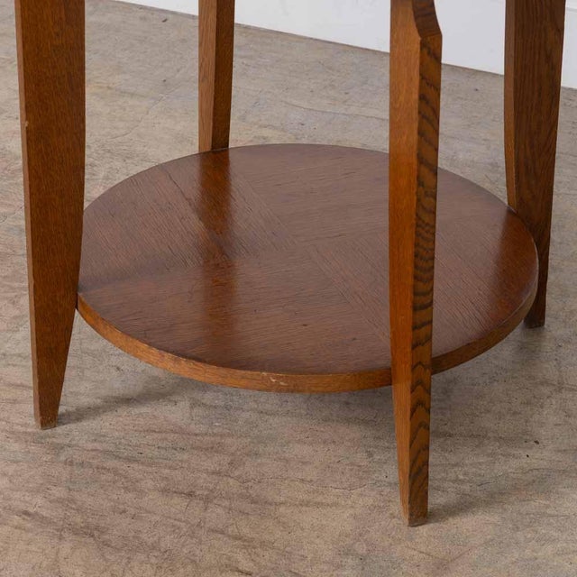 1930s French Oak Art Deco Gueridon Table For Sale - Image 10 of 12