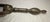 English Antique 18th Century Wrought Iron Turned Brass English Fireplace Tongs Tool 5 For Sale - Image 3 of 10