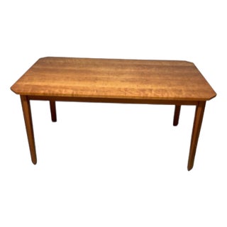 1970s Fine Solid Cherry Wood Dining Table For Sale