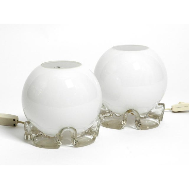 White and Transparent Glass Table Lamps from Limburg, 1960s, Set of 2 For Sale - Image 16 of 18