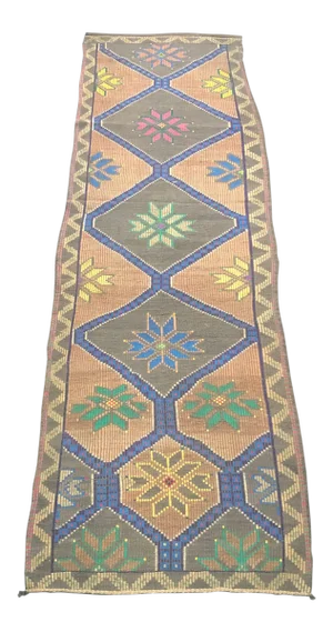 Tribal Vintage Turkish Anatolian Kilim Runner Rug