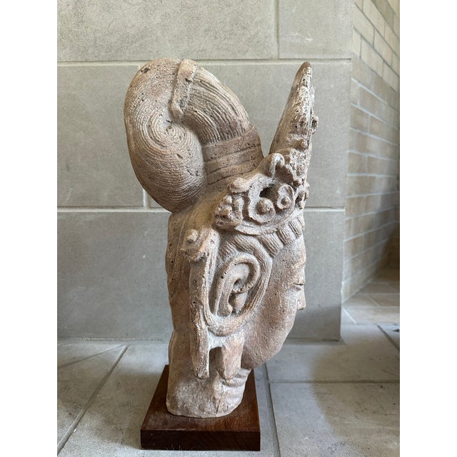 1960s Large Stone Guanyin Buddhist Sculpture For Sale - Image 5 of 9