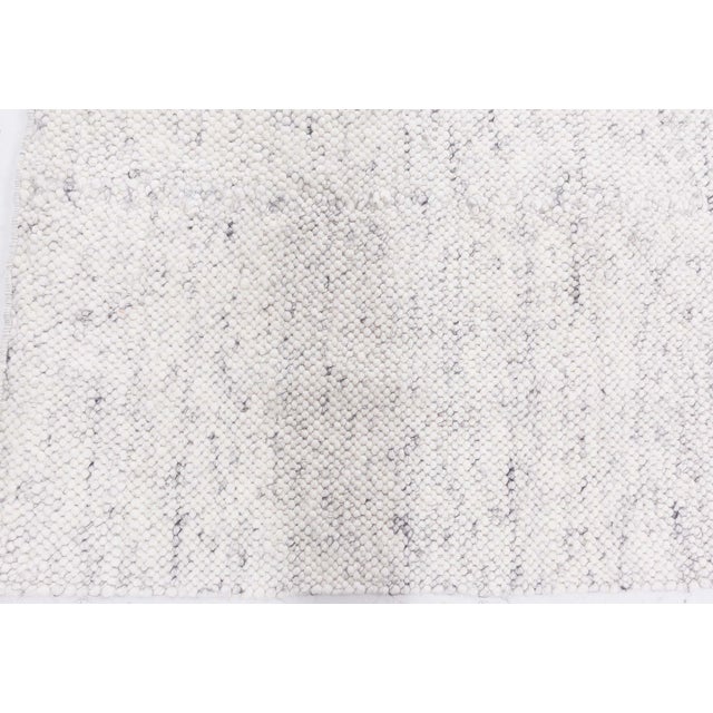 Contemporary Alpine Handmade in Natural Lambswool Runner by Doris Leslie Blau For Sale - Image 4 of 7