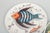 Hand-Decorated Faience Plates with Colourful Motifs, Mancioli, 1960s, Set of 5 For Sale - Image 4 of 6