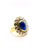Blue Bochic “Orient” Vintage Rose Cut Diamond & Tanzanite Ring Set 18K Gold & Silver For Sale - Image 8 of 10