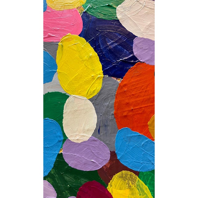 Jin Junjie, Large Chinese Contemporary Abstract Colorful Carved Oil Painting Jin Junjie, 2018 For Sale - Image 11 of 15