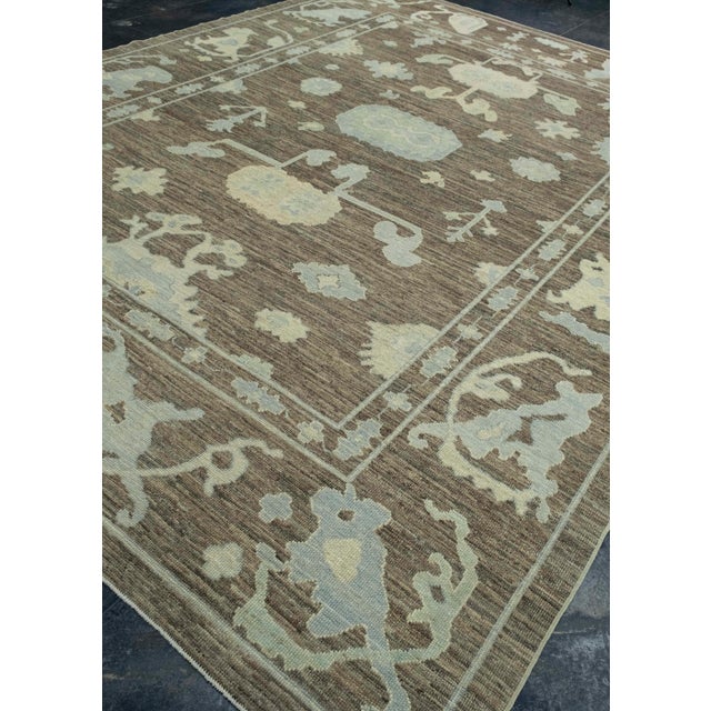 Turkish Turkish Oushak Rug 10'4" x 13'7" #18514 For Sale - Image 3 of 8