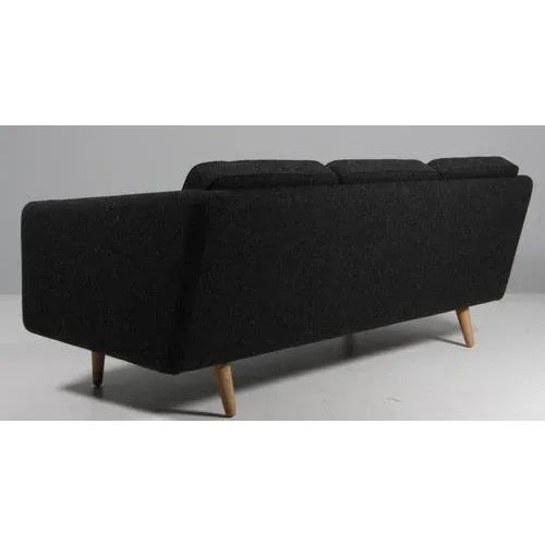 Gray Three-Seat Sofa Model No. 1 attributed to Børge Mogensen for Fredericia, 2010s For Sale - Image 8 of 9