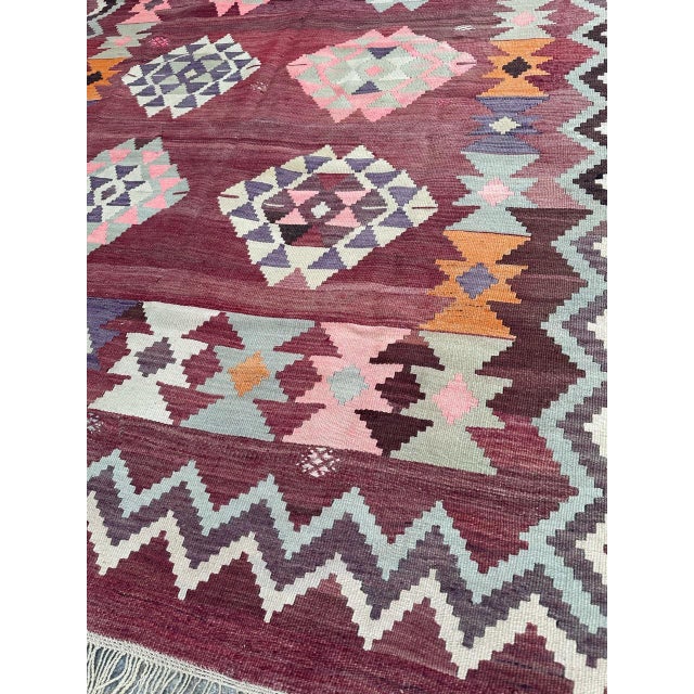 Textile Mid-Century Turkish Anatolian Kilim Rug, 1950s For Sale - Image 7 of 18