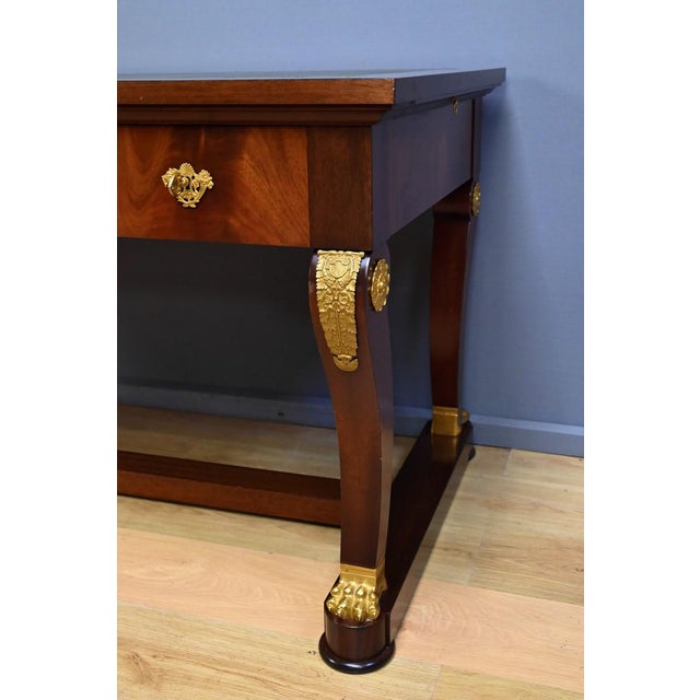 Egyptian Revival Style Mahogany Desk For Sale - Image 9 of 18