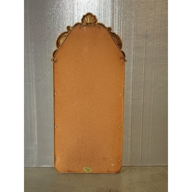 Vintage French Provincial Gold Syroco Style Wall Mantle Mirror For Sale - Image 16 of 16