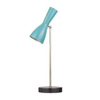 Turquoise Wormhole Table Lamp by Simone Calcinai for Brass Brothers For Sale