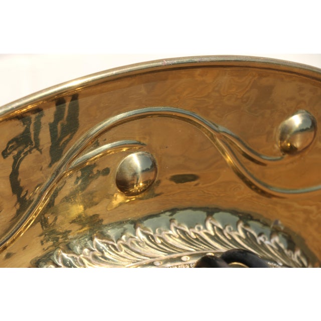An exceptional 19th Century Dutch brass and wrought iron curfew fireplace hood, beautifully handcrafted with remarkable...