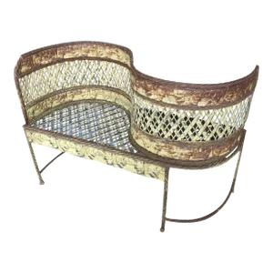 French Early 20th Century Confidant Garden Bench