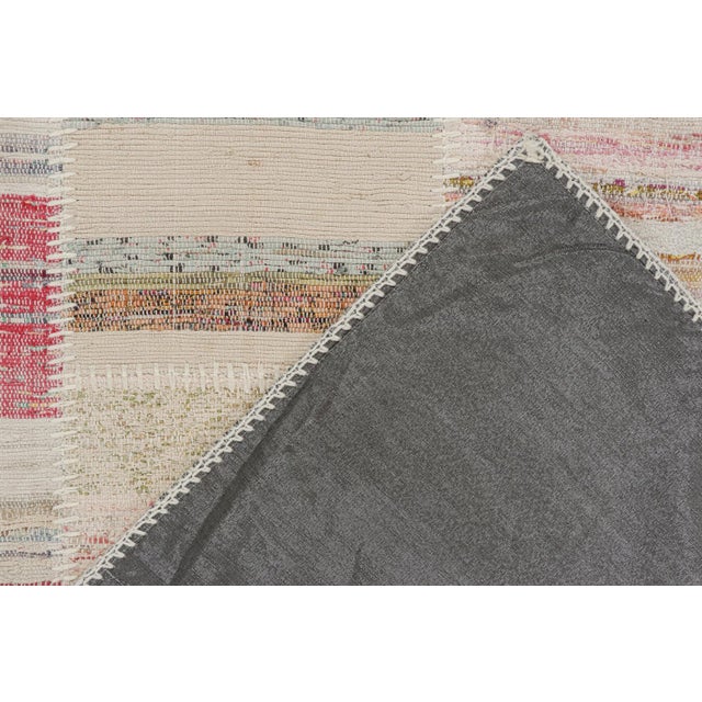 Textile Rug & Kilim’s Patchwork Kilim Rug in Polychromatic Stripes For Sale - Image 7 of 8