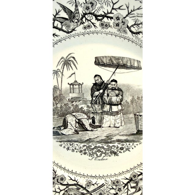 Vintage transferware salad plate, a perfect nod to historic fine china - creates a bold wall statement in groupings