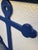 Navy Blue Vintage Customized One of a Kind Coastal Nautical Navy White Anchor Dry Bar For Sale - Image 8 of 11