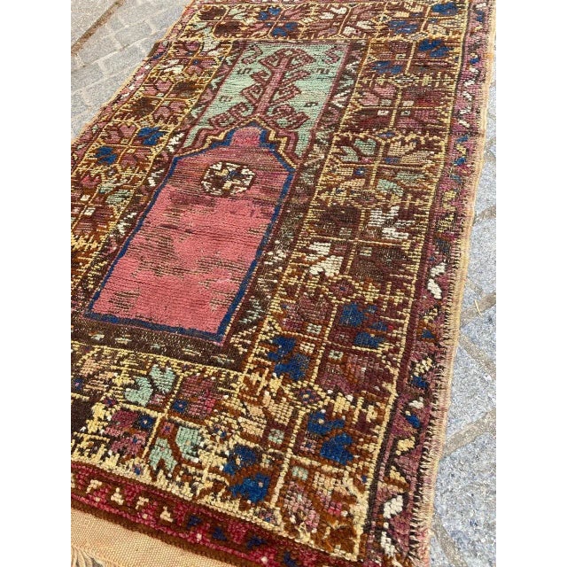 Antique Turkish Mihrab Rug For Sale - Image 10 of 18