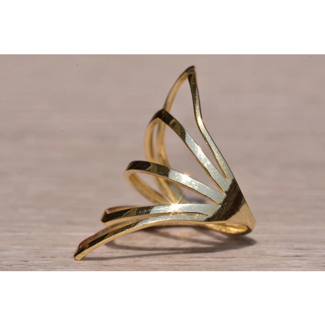 1990s The School Lane: Yellow Gold Cocktail Statement Ring For Sale - Image 5 of 11