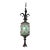 MCM Hollywood Regency Glam Gold Hanging Lamp Green Jewel Swag Light For Sale