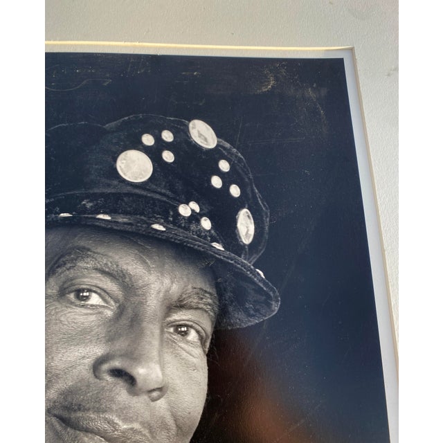 An exceptional signed gelatin silver portrait of legendary American jazz and blues musician Charles Brown, photographed in...