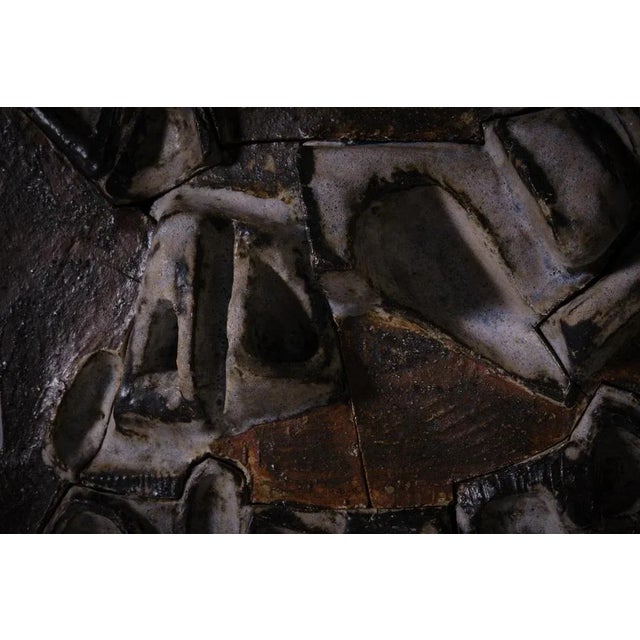 Brown Ceramic Wall Relief by Salvatore Meli, Italy, 1963 For Sale - Image 8 of 12