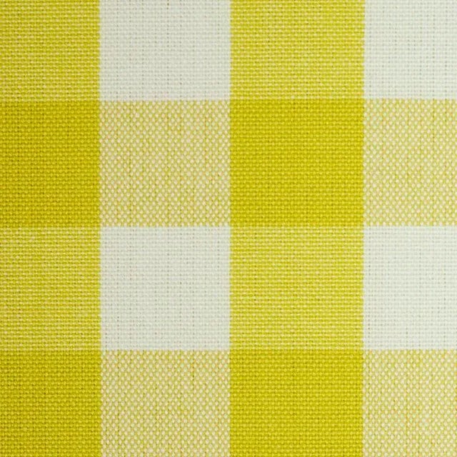 Contemporary Sample- Schumacher Elton Cotton Check Fabric in Yellow For Sale - Image 3 of 3