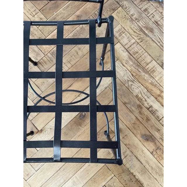 Black Custom Made Forged Iron European Style Dining Chairs For Sale - Image 8 of 12