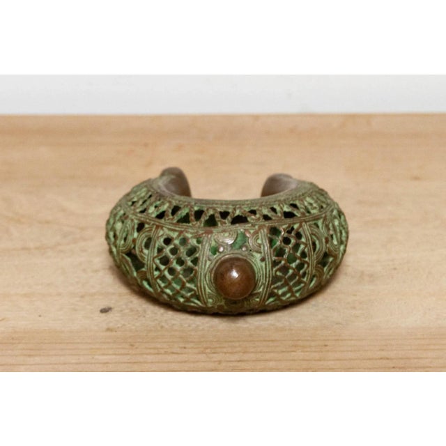 Antique Verdigris Copper African Currency Anklet For Sale - Image 4 of 6