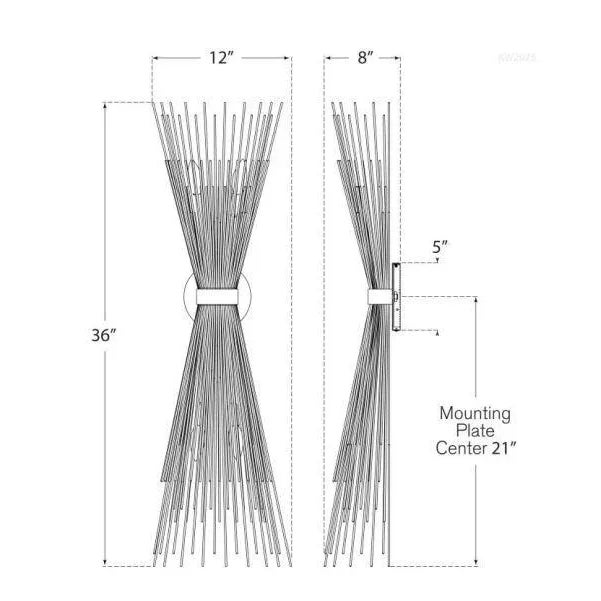 Modern Kelly Wearstler for Visual Comfort Signature Strada Large Sconce in Burnished Silver Leaf For Sale - Image 3 of 3