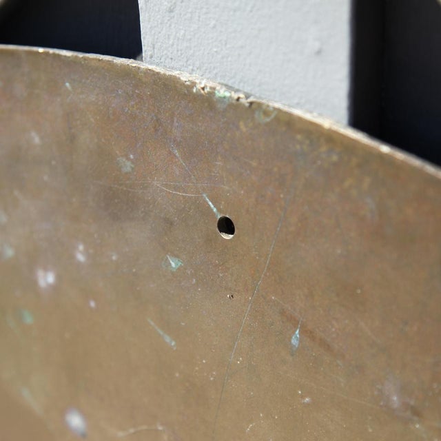 Boho Chic 1970s Round Bronze Sculpture of Bird For Sale - Image 3 of 5