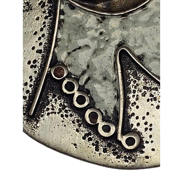 1960s Enamel Pendant on Chain by János Percz, 1960s For Sale - Image 5 of 6