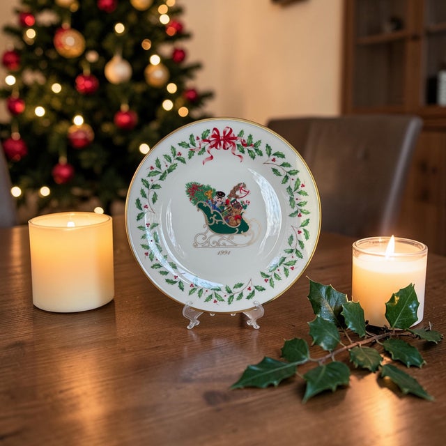 Lenox Lenox 1991 Holiday Christmas Serving Plate First Limited Edition For Sale - Image 4 of 10