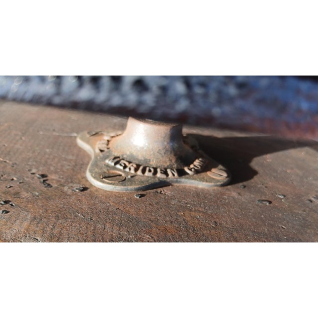 Early 1900s Antique Chas Parker Meriden Ct Mahogany Organ or Piano Stool Iron With Glass Feet For Sale - Image 13 of 18