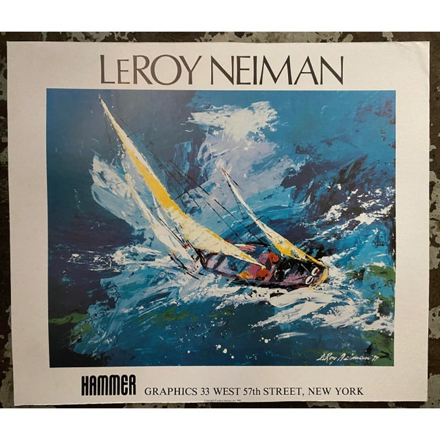 Traditional 1992 Leroy Neiman Sailing Lithograph For Sale - Image 3 of 3