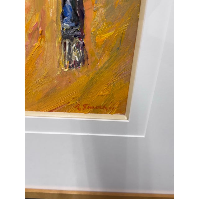 Circa 2011 Albert E. Smith Custom Framed Abstract Painting For Sale - Image 10 of 12