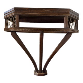 Mid Century Regency Style Large Decorative Brackets Wall Table For Sale