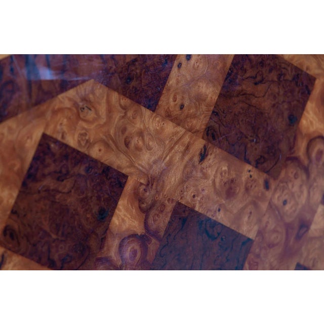 Black Mid-Century English Burr Walnut Side Tables, 1950s, Set of 2 For Sale - Image 8 of 12