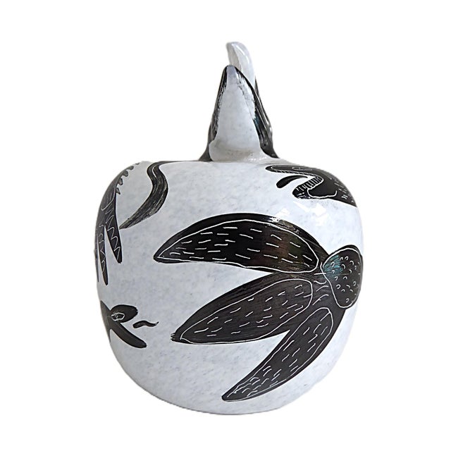 Mid-Century Modern Caramba Crystal Apple Paperweight Ulrica Hydman Vallien Kosta Boda, Sweden 1990s For Sale - Image 3 of 11