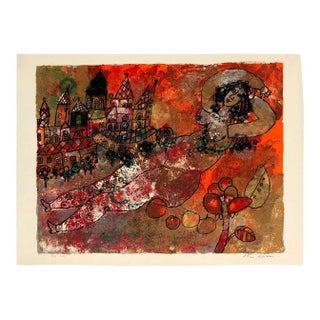 Theo Tobiasse Untitled, From the Song of Songs of King Solomon (Hand Signed Lithograph), 1975 For Sale