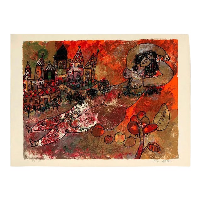 Theo Tobiasse Untitled, From the Song of Songs of King Solomon (Hand Signed Lithograph), 1975 For Sale