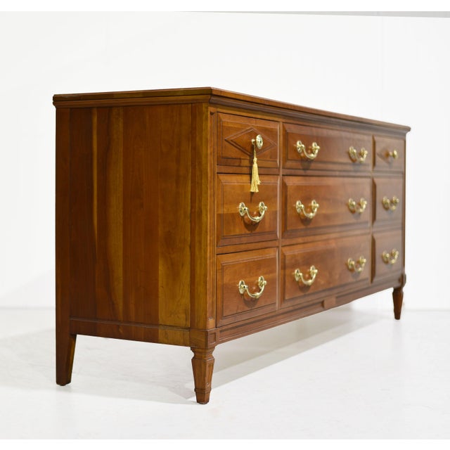 Davis Furniture Mid Century Transitional Lowboy by Davis Furniture of Nashville Tn For Sale - Image 4 of 13